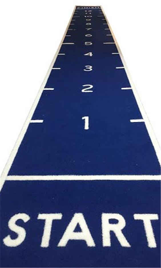 ErgoGrass Prowler Sled Track, Jason Type A, 15 mm, 2x16 m, blå med tuftet/vævet design i hvid farve