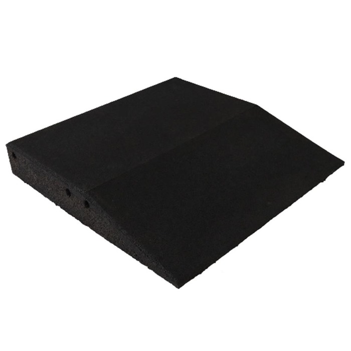 ErgoPlay 500x500x75 mm rampe-gummifliser/faldunderlag for faldhøjder op til 2,5 m, basic kvalitet, sort